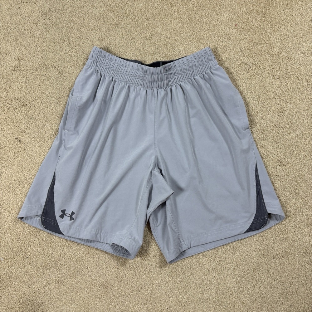 Men's Under Armour Elevated Woven 2.0 Shorts Size Medium M Grey Drawstring